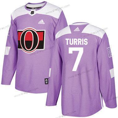 Ottawa Senators 7 Kyle Turris Nachový Autentické Bojuje proti rakovině Sešitý NHL dres – Dětské