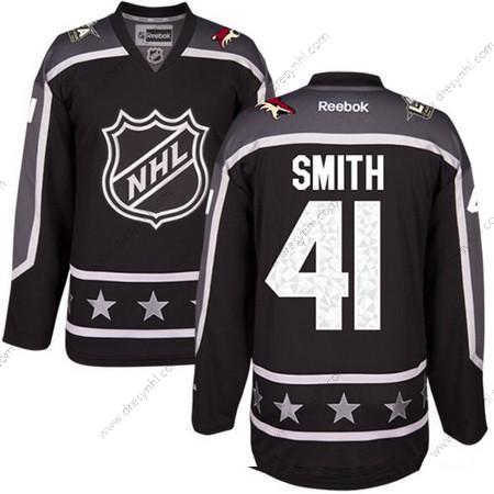 Pacific Division Arizona Coyotes #41 Mike Smith Reebok Černá 2017 NHL All-Star Sešitý Hokejový dres – Pánské