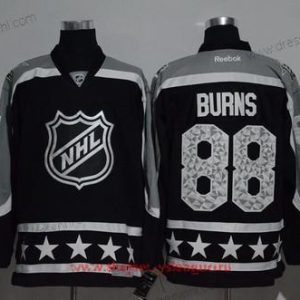 Pacific Division San Jose Sharks #88 Brent Burns Reebok Černá 2017 NHL All-Star Sešitý Hokejový dres – Pánské