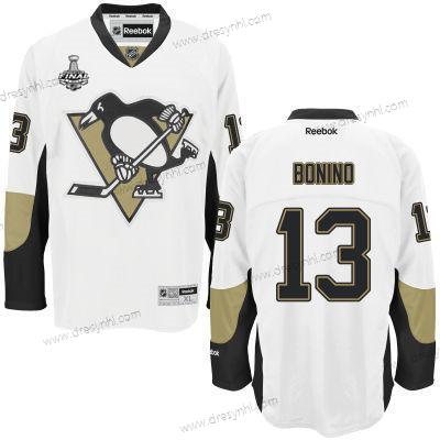 Pánské Pittsburgh Penguins #13 Nick Bonino Bílý Hostující dres 2017 Stanley Cup NHL Finals Patch dres – Juniorské