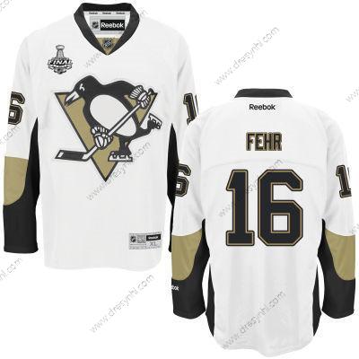 Pánské Pittsburgh Penguins #16 Eric Fehr Bílý Hostující dres 2017 Stanley Cup NHL Finals Patch dres – Juniorské