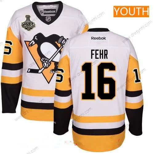 Pánské Pittsburgh Penguins #16 Eric Fehr Bílý Třetí dres 2017 Stanley Cup Finals Patch Sešitý NHL Reebok Hokejový dres – Juniorské