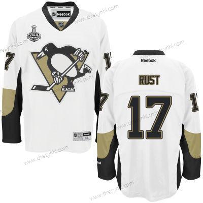 Pánské Pittsburgh Penguins #17 Bryan Rust Bílý Hostující dres 2017 Stanley Cup NHL Finals Patch dres – Juniorské