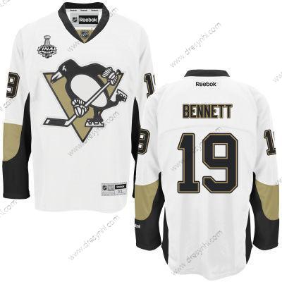 Pánské Pittsburgh Penguins #19 Beau Bennett Bílý Hostující dres 2017 Stanley Cup NHL Finals Patch dres – Juniorské