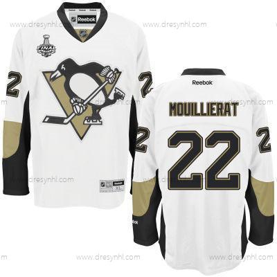 Pánské Pittsburgh Penguins #22 Kael Mouillierat Bílý Hostující dres 2017 Stanley Cup NHL Finals Patch dres – Juniorské