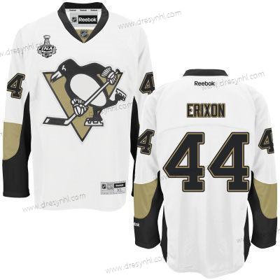 Pánské Pittsburgh Penguins #44 Tim Erixon Bílý Hostující dres 2017 Stanley Cup NHL Finals Patch dres – Juniorské