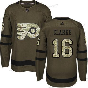 Philadelphia Flyers #16 Bobby Clarke Zelená Salute to Service Sešitý NHL dres – Juniorské