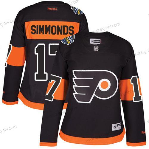 Philadelphia Flyers #17 Wayne Simmonds Černá 2017 Stadium Series Sešitý NHL dres – Dámské