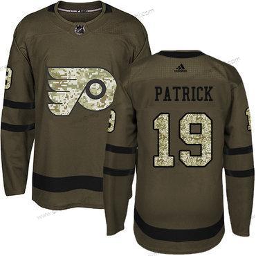 Philadelphia Flyers #19 Nolan Patrick Zelená Salute to Service Sešitý NHL dres – Juniorské