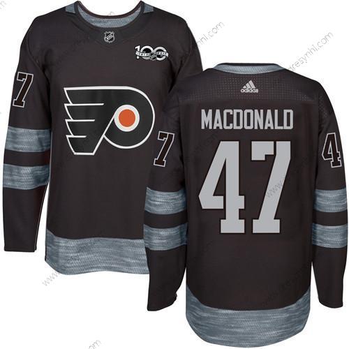 Philadelphia Flyers #47 Andrew Macdonald Černá 1917-2017 100th Výročí Sešitý NHL dres – Pánské