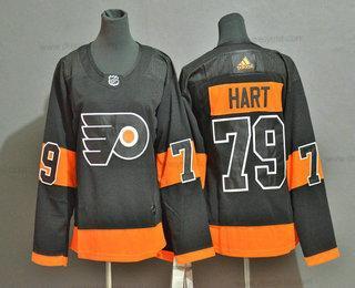 Philadelphia Flyers #79 Carter Hart Černá Sešitý NHL dres – Juniorské