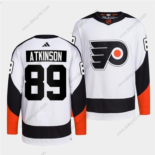 Philadelphia Flyers #89 Cam Atkinson Bílý 2022 Obrácený Retro Sešitý dres – Pánské