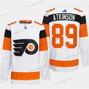 Philadelphia Flyers #89 Cam Atkinson Bílý 2024 Stadium Series Sešitý dres – Pánské