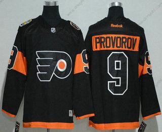 Philadelphia Flyers #9 Ivan Provorov Černá 2017 Stadium Series Sešitý NHL Reebok Hokejový dres – Pánské