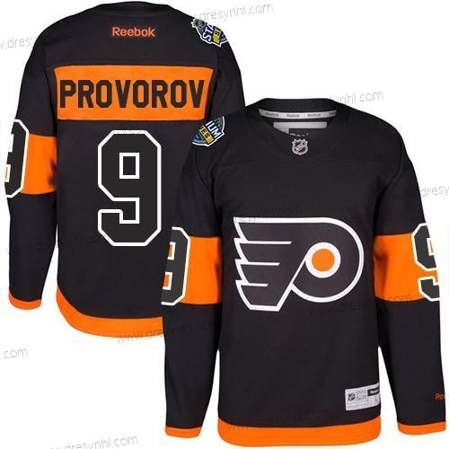 Philadelphia Flyers #9 Ivan Provorov Černá 2017 Stadium Series Sešitý NHL dres – Juniorské