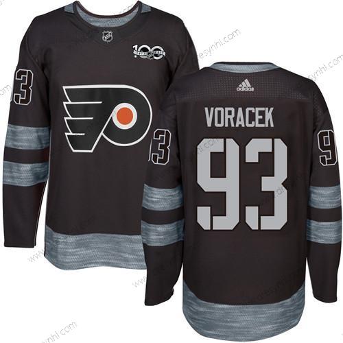 Philadelphia Flyers #93 Jakub Voracek Černá 1917-2017 100th Výročí Sešitý NHL dres – Pánské