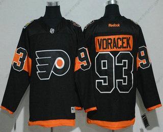 Philadelphia Flyers #93 Jakub Voracek Černá 2017 Stadium Series Sešitý NHL Reebok Hokejový dres – Pánské