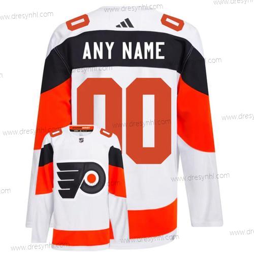 Philadelphia Flyers Personalizované Bílý 2024 Stadium Series Sešitý dres – Pánské