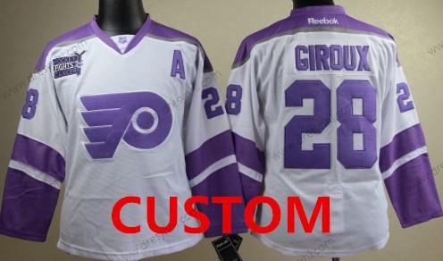 Philadelphia Flyers Personalizované Bílý Bojuje proti rakovině dres – Dámské