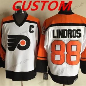 Philadelphia Flyers Personalizované Bílý Oranžová CCM Retro NHL Hokejový dres – Pánské