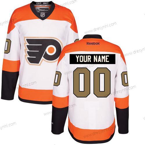 Philadelphia Flyers Personalizované Bílý Třetí dres 50Th Zlato Sešitý NHL Reebok Hokejový dres – Pánské