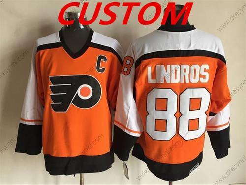 Philadelphia Flyers Personalizované Oranžová CCM Retro NHL Hokejový dres – Pánské