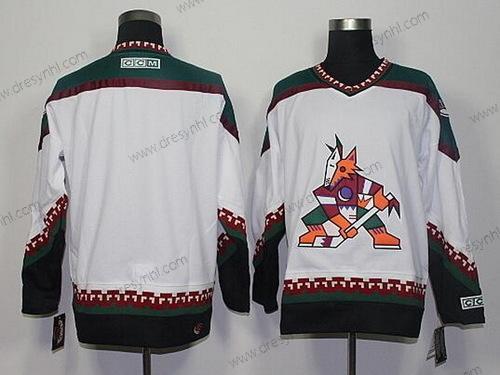 Phoenix Coyotes Prázdný Bílý 1998 CCM Vintage Hokejový dres – Pánské