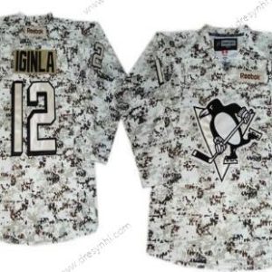 Pittsburgh Penguins #12 Jarome Iginla Bílý Camo dres – Pánské