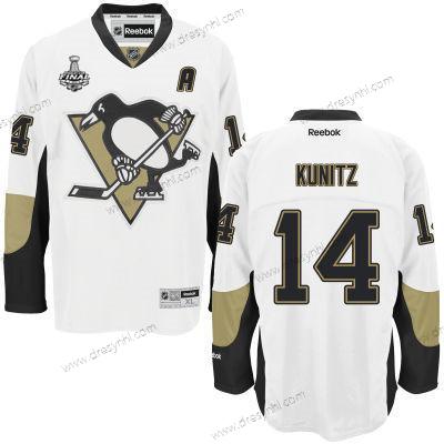 Pittsburgh Penguins #14 Chris Kunitz Bílý Road 2017 Stanley Cup NHL Finals A Patch dres – Pánské