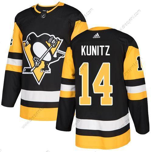 Pittsburgh Penguins #14 Chris Kunitz Černá Domácí dres Autentické Sešitý NHL dres – Juniorské