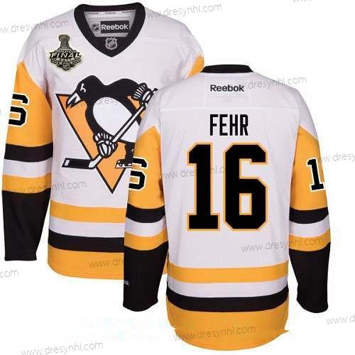 Pittsburgh Penguins #16 Eric Fehr Bílý Třetí dres 2017 Stanley Cup Finals Patch Sešitý NHL Reebok Hokejový dres – Pánské