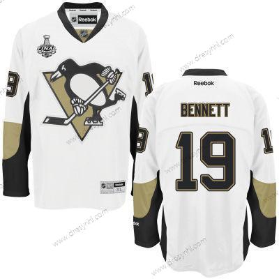 Pittsburgh Penguins #19 Beau Bennett Bílý Road 2017 Stanley Cup NHL Finals Patch dres – Pánské