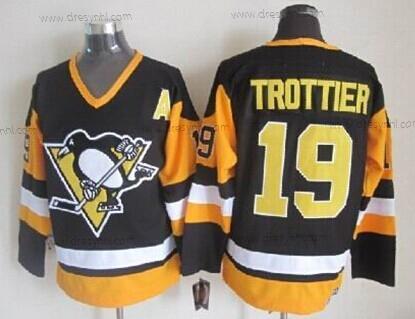 Pittsburgh Penguins #19 Bryan Trottier Černá Retro CCM dres – Pánské