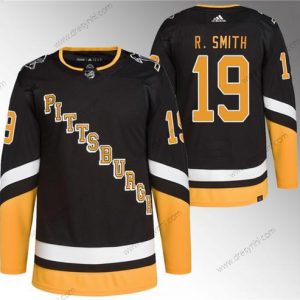 Pittsburgh Penguins #19 Reilly Smith Černá Sešitý dres – Pánské