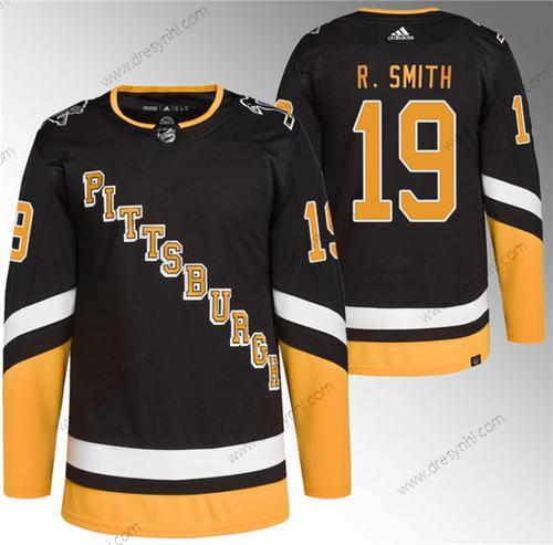 Pittsburgh Penguins #19 Reilly Smith Černá Sešitý dres – Pánské