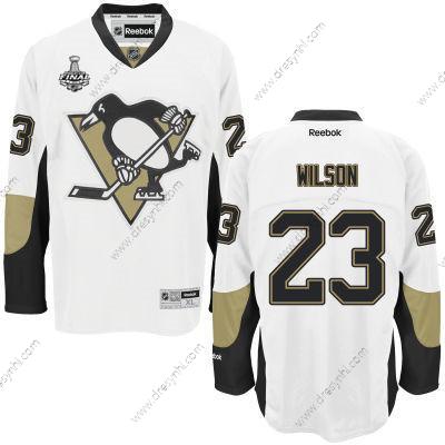 Pittsburgh Penguins #23 Scott Wilson Bílý Road 2017 Stanley Cup NHL Finals Patch dres – Pánské