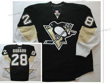 Pittsburgh Penguins #28 Eric Godard Černá 2008-09 dres – Pánské