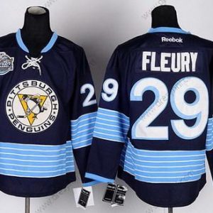 Pittsburgh Penguins #29 Marc-Andre Fleury Námořnictvo Modrý Třetí dres dres – Dětské