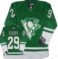 Pittsburgh Penguins #29 Marc-Andre Fleury St. Patrick’S Day Zelená dres – Pánské