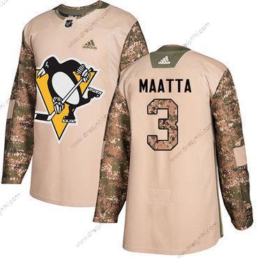 Pittsburgh Penguins #3 Olli Maatta Camo Autentické 2017 Veterans Day Sešitý NHL dres – Juniorské