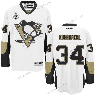 Pittsburgh Penguins #34 Tom Kuhnhackl Bílý Road 2017 Stanley Cup NHL Finals Patch dres – Pánské