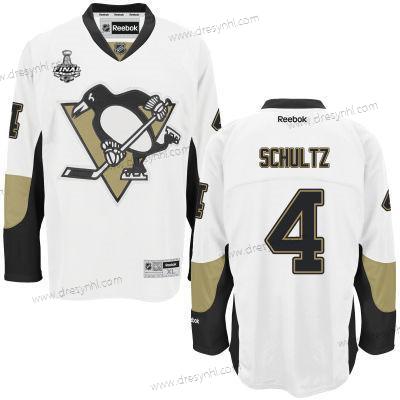 Pittsburgh Penguins #4 Justin Schultz Bílý Road 2017 Stanley Cup NHL Finals Patch dres – Pánské