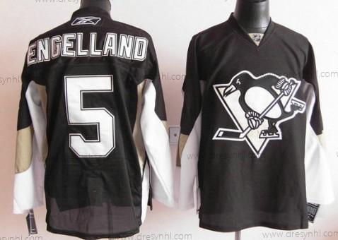 Pittsburgh Penguins #5 Deryk Engelland Černá dres – Pánské