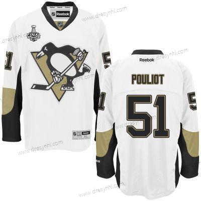 Pittsburgh Penguins #51 Derrick Pouliot Bílý Road 2017 Stanley Cup NHL Finals Patch dres – Pánské