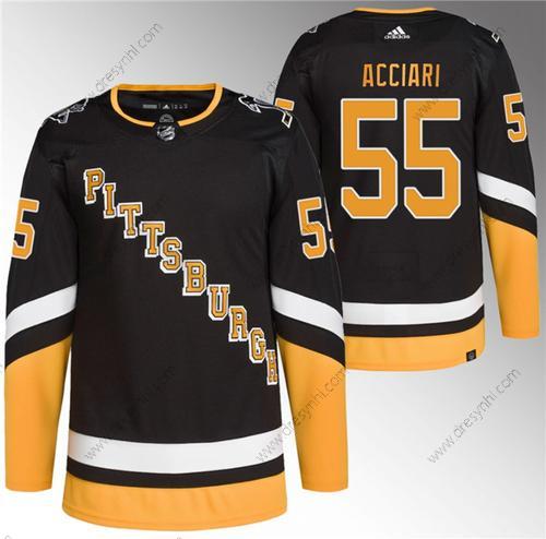 Pittsburgh Penguins #55 Noel Acciari Černá 2021-22 Náhradní Primegreen Sešitý dres – Pánské