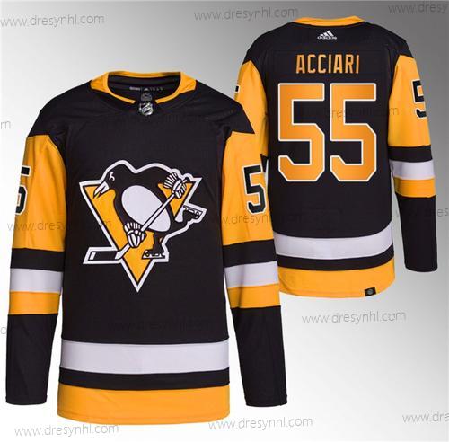 Pittsburgh Penguins #55 Noel Acciari Černá Sešitý dres – Pánské