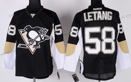 Pittsburgh Penguins #58 Kris Letang Černá dres – Dětské