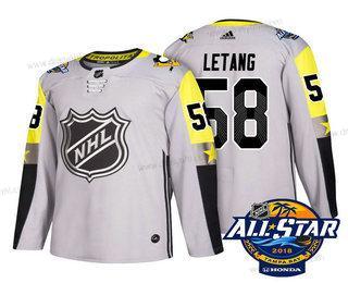 Pittsburgh Penguins #58 Kris Letang Šedá 2018 NHL All-Star Sešitý Hokejový dres – Pánské