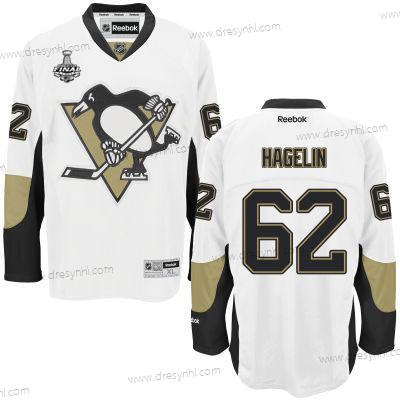 Pittsburgh Penguins #62 Carl Hagelin Bílý Road 2017 Stanley Cup NHL Finals Patch dres – Pánské