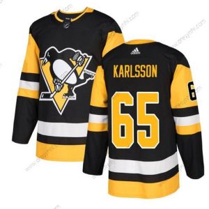 Pittsburgh Penguins #65 Erik Karlsson Černá Sešitý dres – Pánské